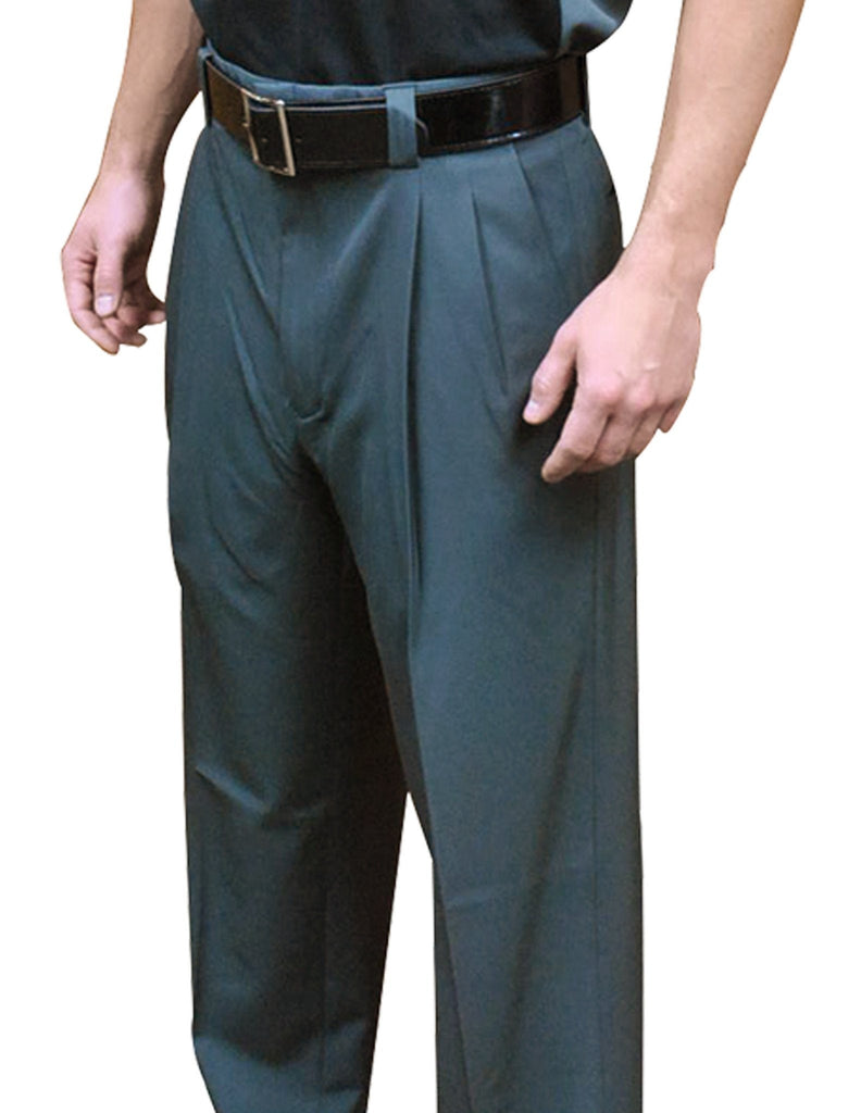 BBS392-Smitty "4-Way Stretch" Pleated Plate Pants-Dark Grey