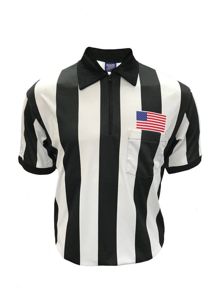 D745P - Football Short Sleeve Fully Dye Sublimated 2 1/4" Shirt Black & White Stripes- High Quality Moisture Management Fabric - Officially Dalco