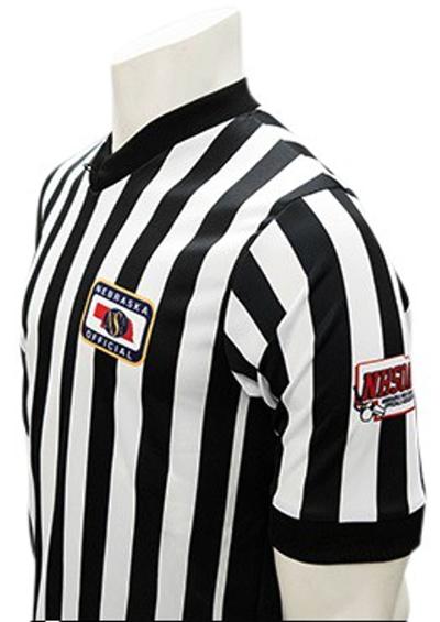 USA201NE-NHS-607 "BODY FLEX" Nebraska Men's Basketball Short Sleeve Shirt w/NHSOA logo