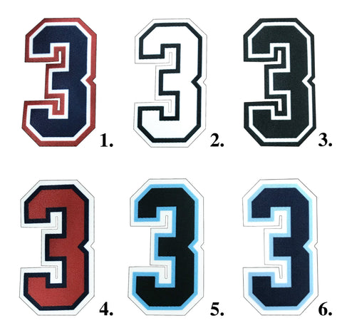 3 Inch Umpire Numbers