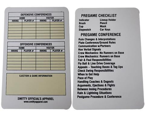 ACS538 Smitty Baseball/Softball Reusable Game Card