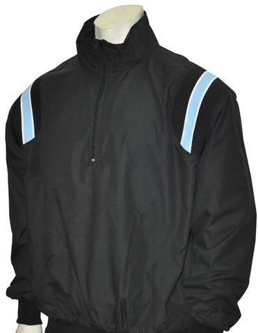 BBS320 BLK/PB/White - Smitty Long Sleeve Microfiber Shell Pullover Jacket W/ Half Zipper