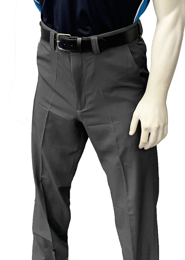 BBS355- "NEW" Men's Smitty "4-Way Stretch" FLAT FRONT PLATE PANTS with SLASH POCKETS "NON-EXPANDER"- Charcoal Grey