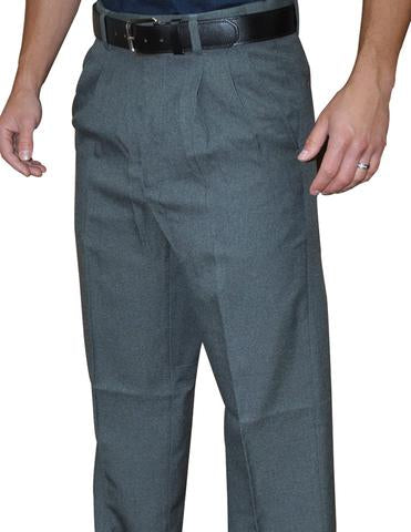 BBS376 - Smitty Pleated Plate Pants with Expander Waist Band Charcoal Grey - Officially Dalco