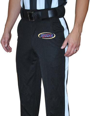 KY-FBS172 - Smitty Black Cold Weather Pants w/ 1 1/4" White Stripe w/ KHSAA Logo