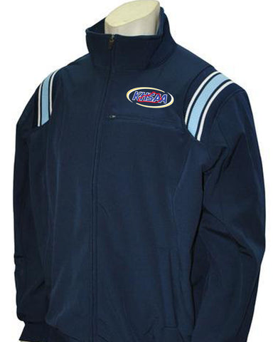 KY-BBS320 NY/PB/White "KHSAA" Smitty Long Sleeve Microfiber Shell Pullover Jacket  w/Half Zipper