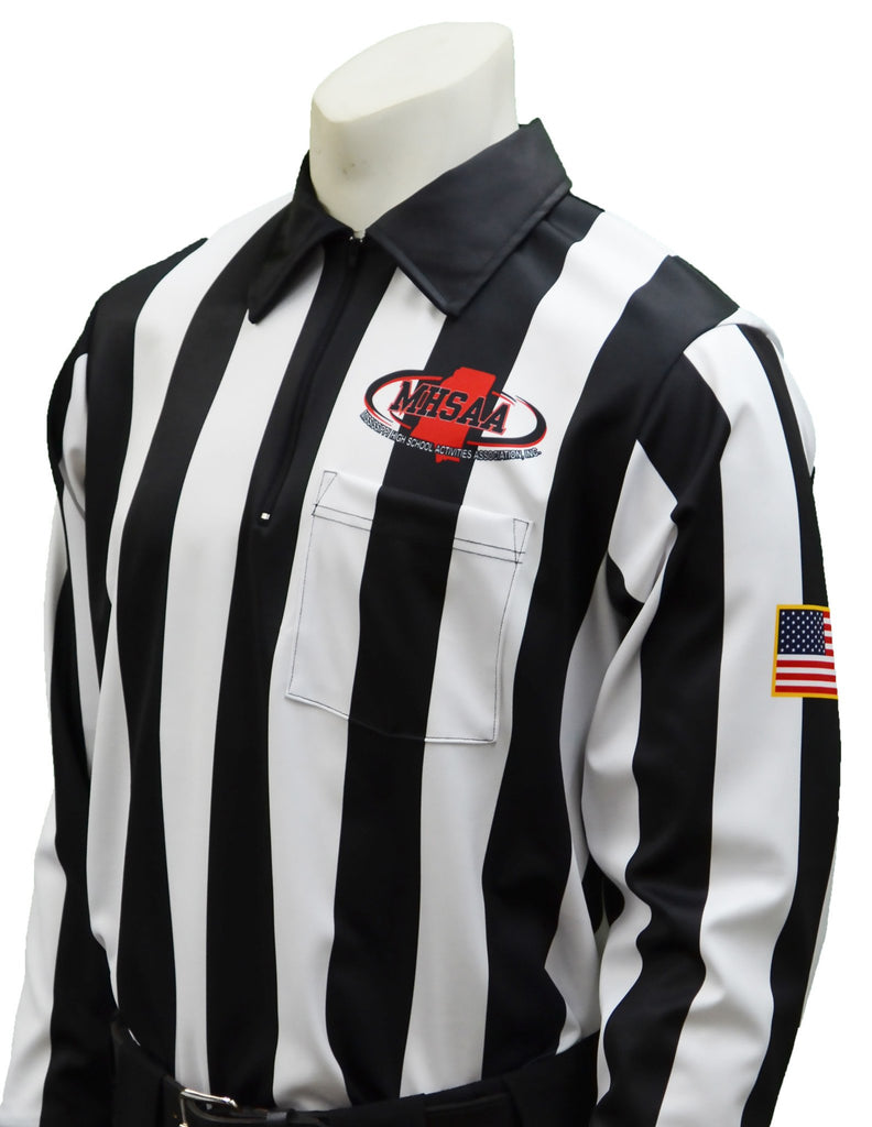 USA730MS - Smitty "Made in USA" - Dye Sub Mississippi Foul Weather Water Resistant Football Long Sleeve Shirt