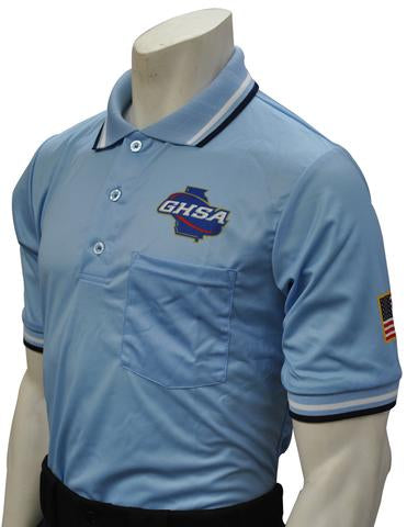 USA300GA-PB Short Sleeve Baseball Shirt Powder Blue