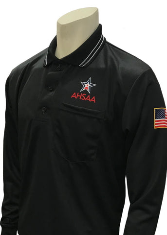 USA301AL-BLK Ump Long Sleeve Shirt New Logo Above Pocket Black